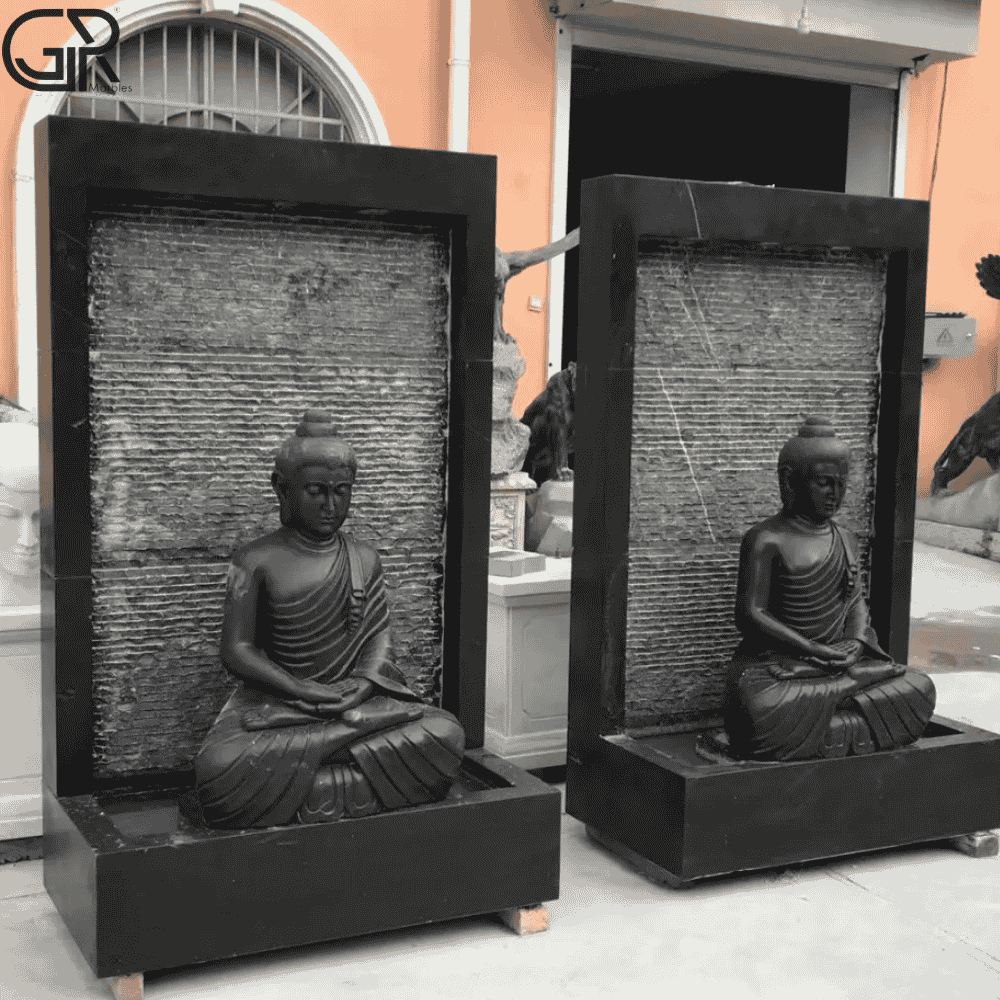 Black Marble Fountain - Pool Size: Small