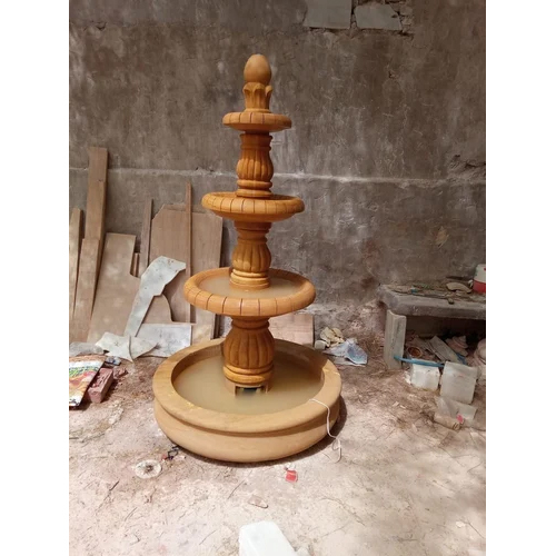 3 Tier Stone Water Fountain - Color: Brown