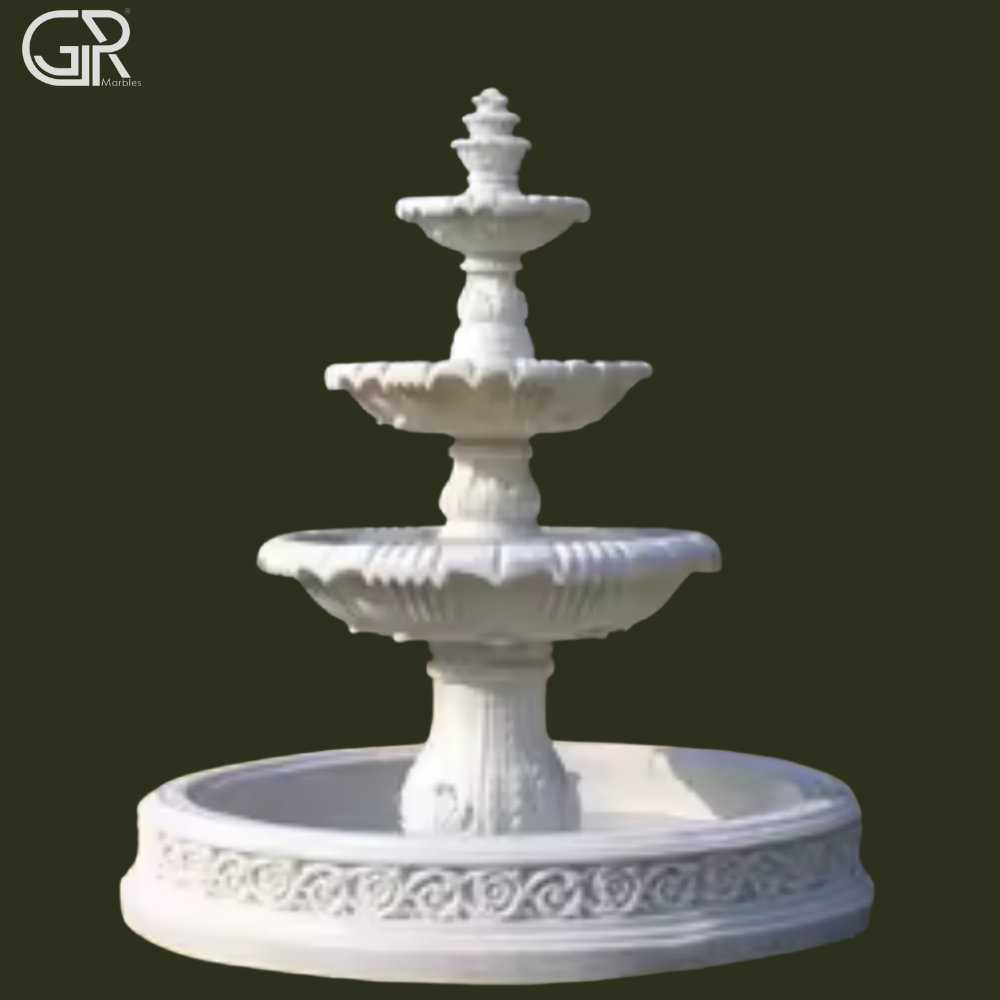 White Marble Decorative Waterbody - Size: Large