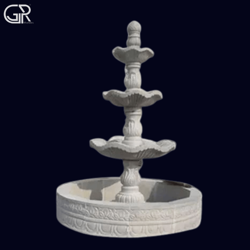 Marble Stylish Water Fountain - Color: White