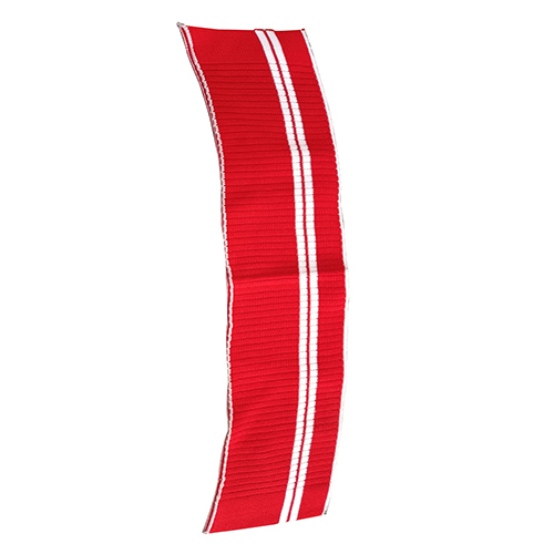 Red Polyester Rib Collar - Synthetic Fiber, T-Ribbed Design, Vibrant Red Color | High Quality, Wrinkle-Resistant, Comfortable Fit for Active Wear