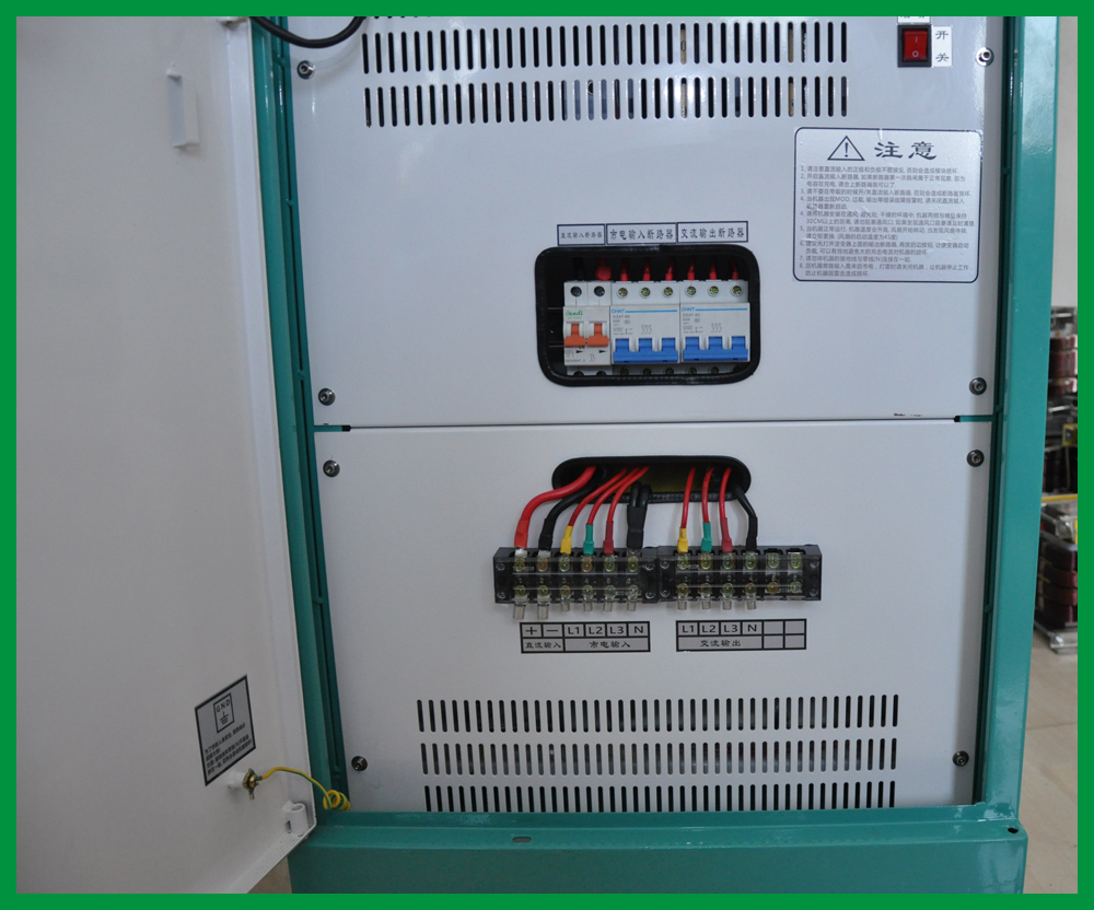 White And Green 10kw Hybrid Inverter 3 Phase Pure Sine Wave Output