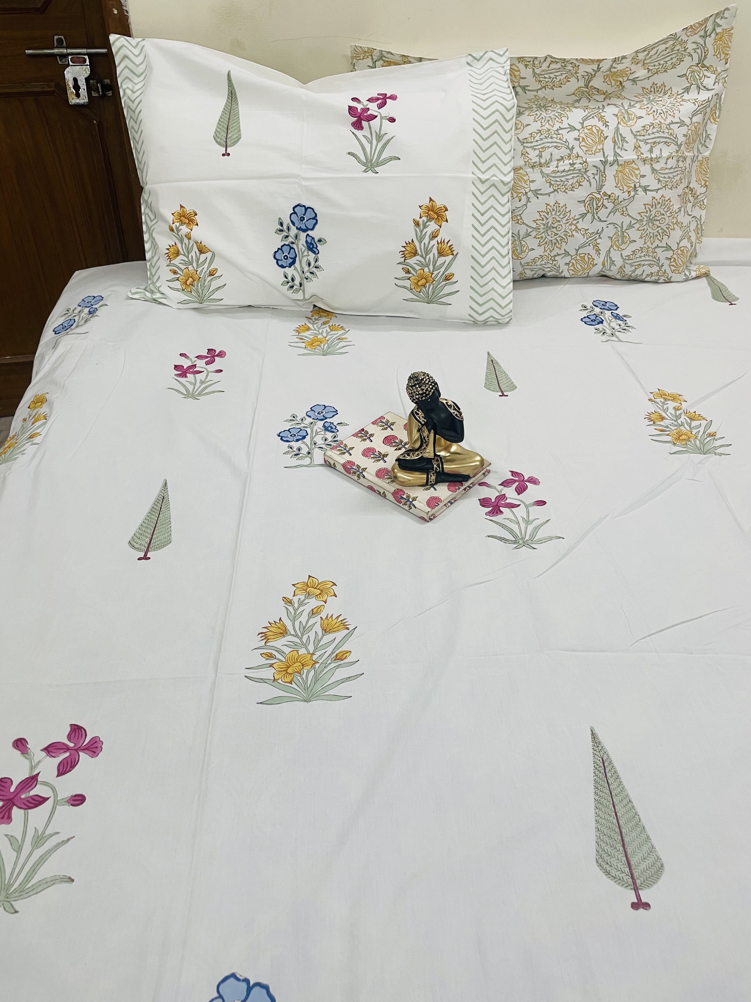 Cotton Hand Block Printed Bedsheet