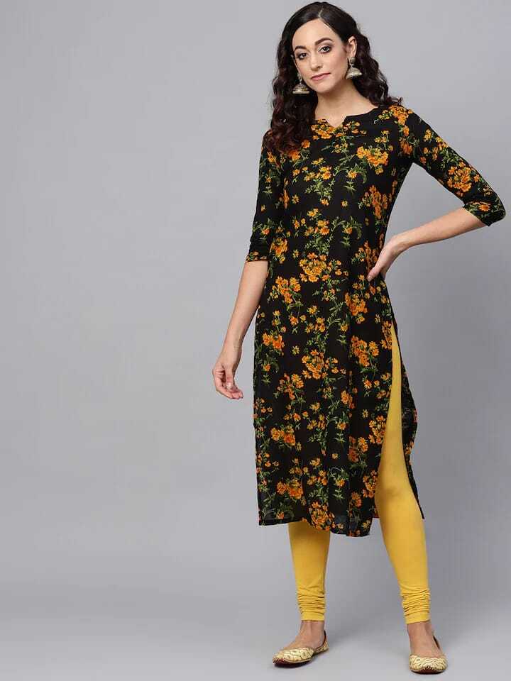 Crepe Kurti - Elegant Cotton Fabric | Flattering Silhouette, Versatile Design, Ideal For All Occasions