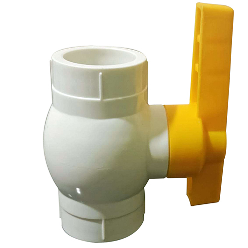 UPVC Ball Valve - Plastic, Various Sizes Available, White | Superior Durability for Plumbing Applications