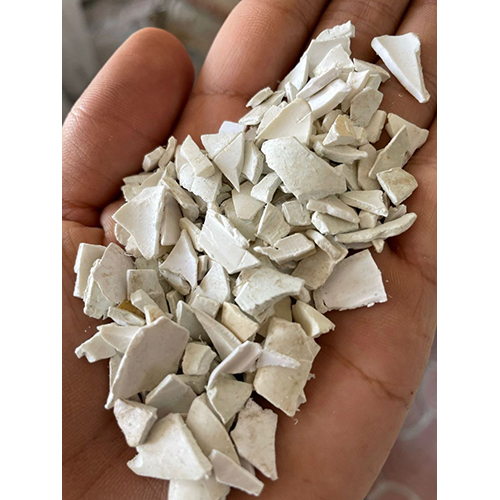 White Regrind - Reprocessed Plastic Material, White/Off-White Color, Suitable for Food Packaging & Medical Devices, Commercial Grade
