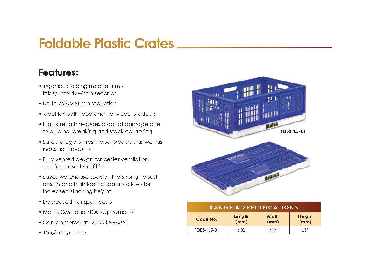 Foldable Plastic Crates Size: 602*404*231mm