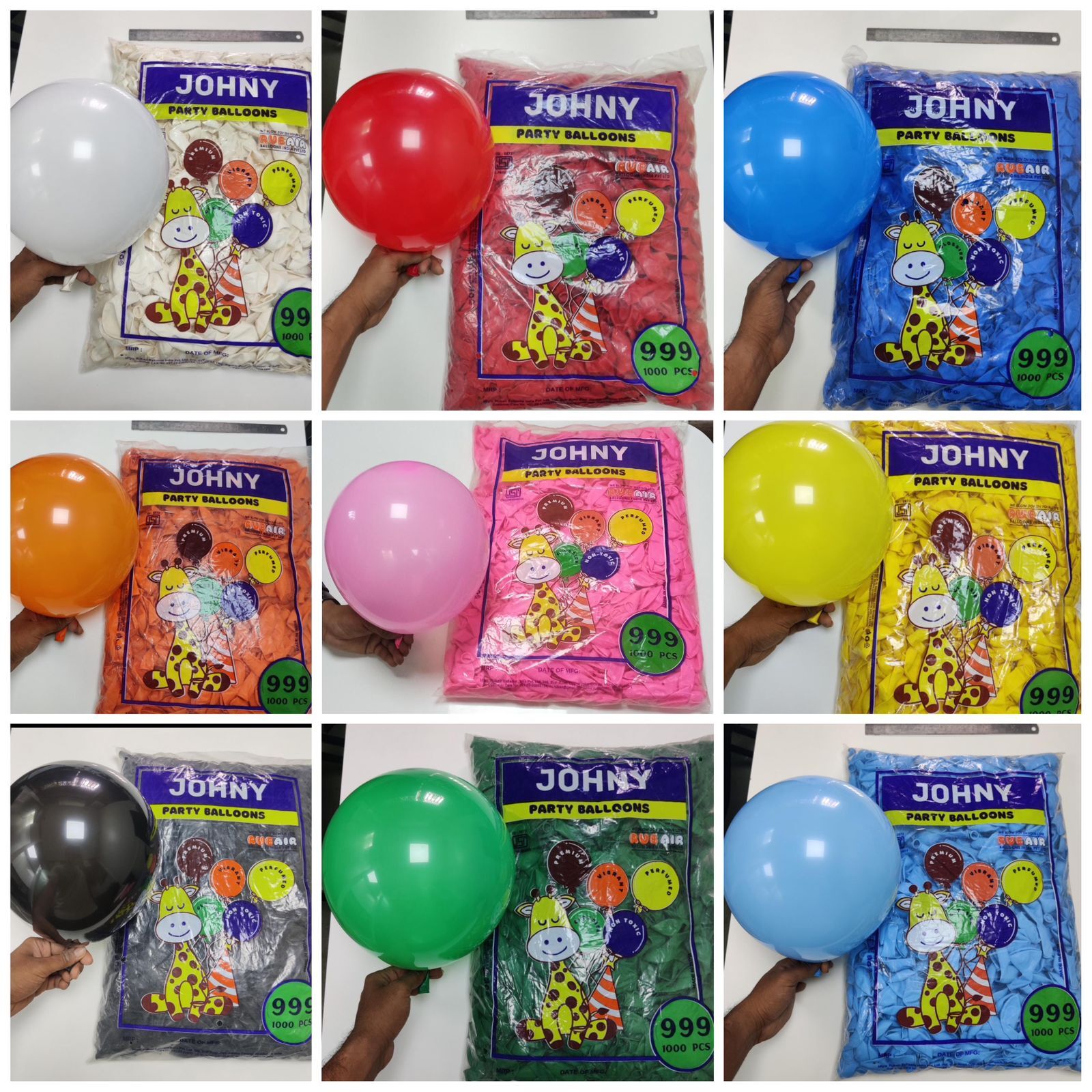Latex Balloons - 9 Inch & 12 Inch Round Party Size | Bright Yellow, Standard Quality