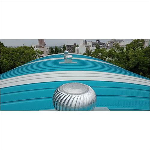 Turbo Ventilator - Sheet Metal, 24 Inch Size, Silver Color | Self-contained Eco Ventilator For Factories And Industrial Spaces