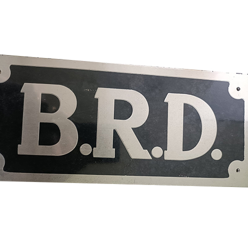 Black Printed Name Plate - Metal, Bending Process, Galvanized Finish | Indian Style Design, Durable Construction For Long-lasting Use