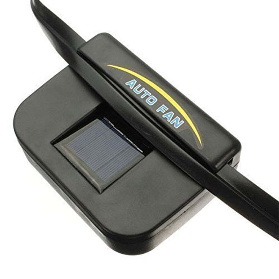 Black / Multi Plastic Auto Cool- Solar Powered Ventilation Fan Keeps Your Parked Car Cool (1460)