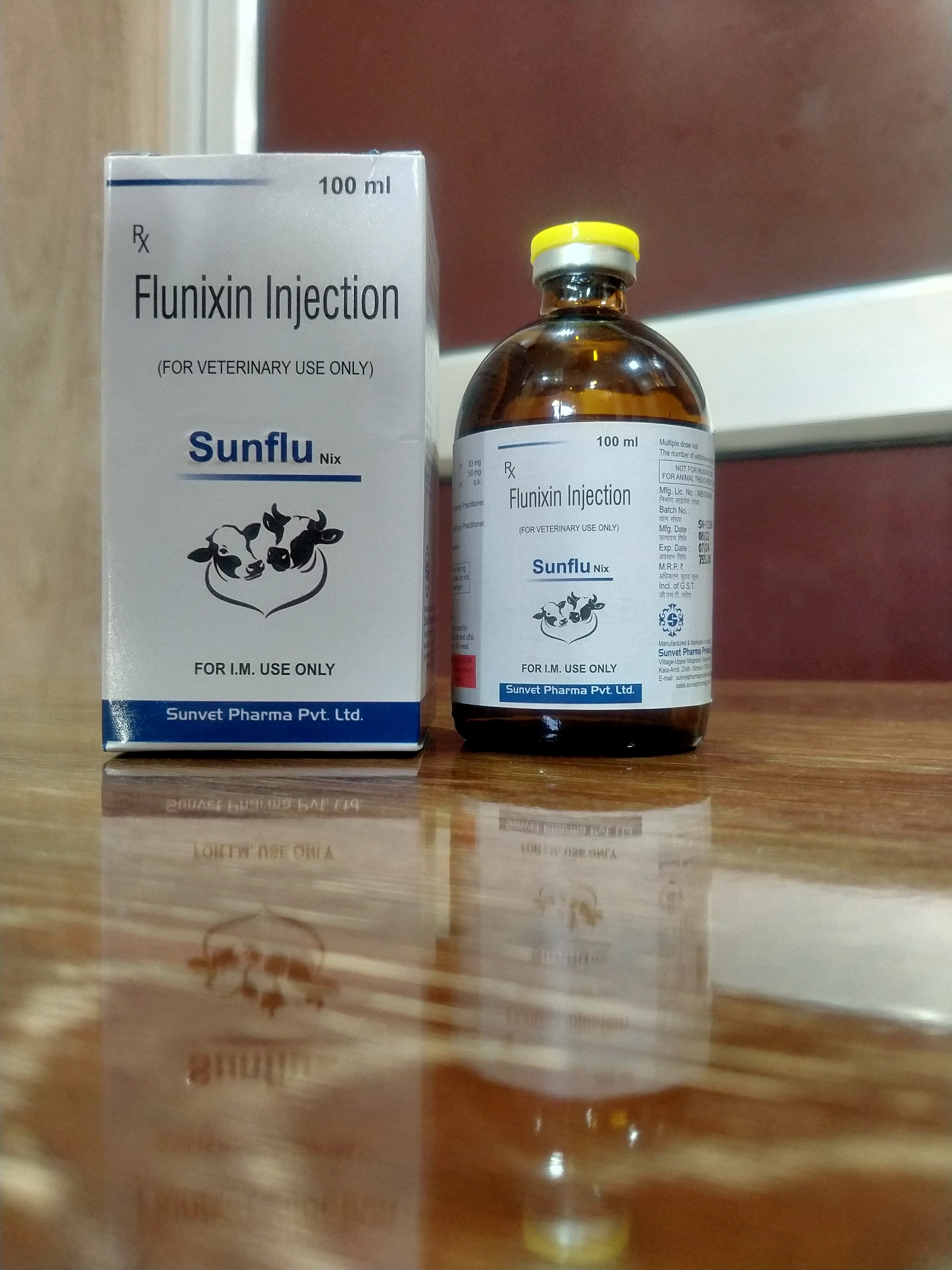 Flunixin Meglumine Injection - 100ml Vial | Pain Relief For Horses, Cattle, And Sows