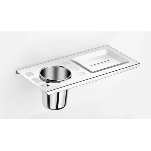 SS Soap Dish With Toothbrush Holder - Stainless Steel, Different Sizes Available, Silver Color, Glossy Finish | Durable Design for Organized Bathroom Storage