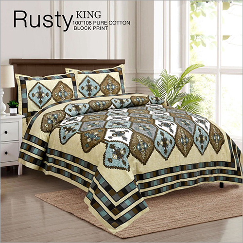 Pure Cotton King Size Bedsheet Set Length: 100*108 Inch (In)