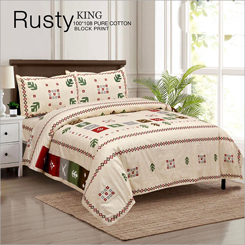 Pure Cotton King Size Bedsheet Set Length: 100*108 Inch (In)