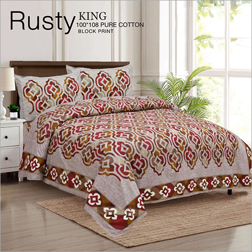 Pure Cotton King Size Bedsheet Set Length: 100*108 Inch (In)