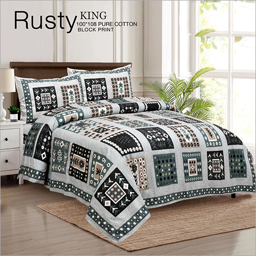 Pure Cotton King Size Bedsheet Set Length: 100*108 Inch (In)