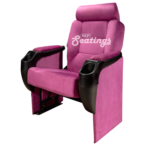 Pink Auditorium Special Fabric Laminated Chair