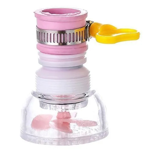 Pink-transparent Shower Head Faucet