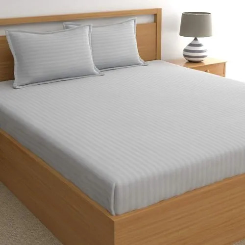 Striped Satin Double Bed Sheet - Density: 150 Gram Per Cubic Centimeter(g/cm3)