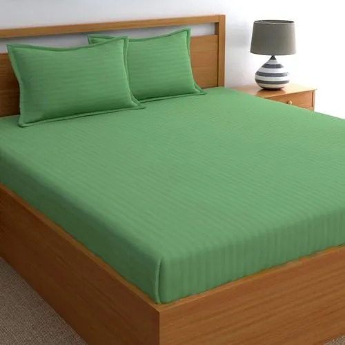 Striped Satin Double Bed Sheet - Density: 150 Gram Per Cubic Centimeter(g/cm3)