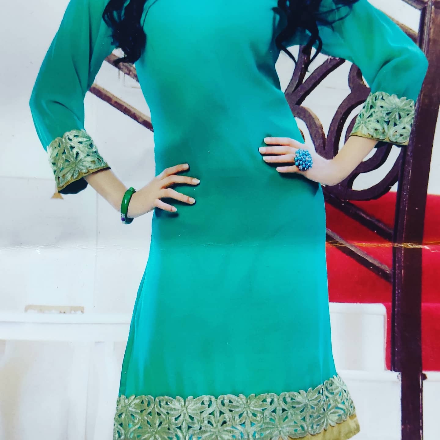 Chanderi Kurti - Premium Chanderi Fabric, Interlock Quality, Available In Sizes L, Xl, Xxl
