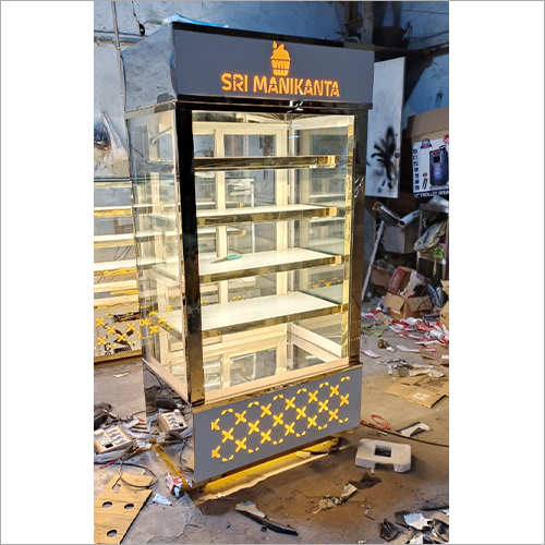 ग्रे ग्लास डिस्प्ले काउंटर