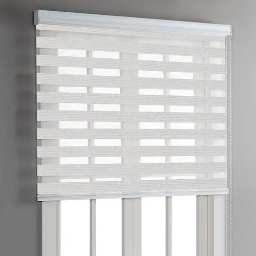 Roller Window Blinds - Plastic Material, Vertical Pattern, White Color | Versatile Blinds for Home & Office, Adjustable Light & Privacy Control