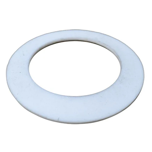 White Ptfe Cut Gasket - Customized Size, Ring Gasket Shape | Non-toxic, Oil-resistant, 1mm Thickness, Hygienic Industrial Sealing Solution