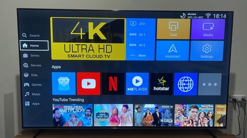 75 Inch Smart 4K Led Tv - Color: Black