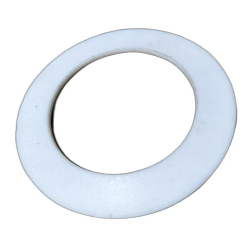 Industrial Silicone Ring Washer - Silicone Material, 2.0 Inch Inner Diameter, White Color, Round Shape, Polished Surface Treatment, Industrial Use