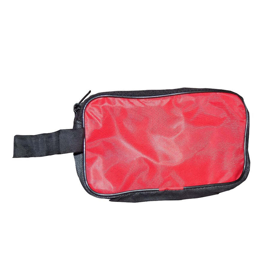 Red Portable Travel Hand Pouch/shaving Kit Bag (18cm) For Multipurpose Use (Red) (0845)