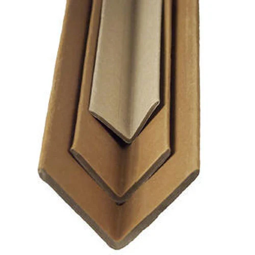 Brown Angle Edge Board - 5000 mm x 100 mm, 100GSM Coated Recycled Paperboard, Anti Curl L Shape Design