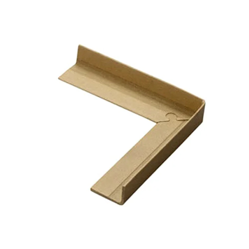 Paper L-shape Corner Board - 15 Mm Thickness, 5000 Mm Length, 150 Mm Width, Brown Color | Features: Recyclable, Embossing And Uv Coating Printing