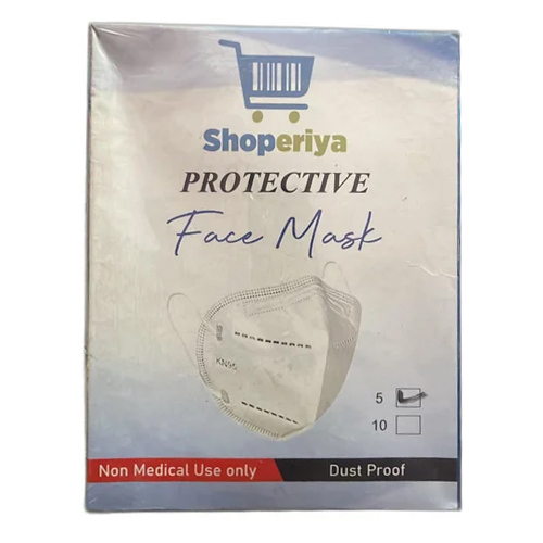 Shoperiya Protective Face Mask - Melt Blown Fabric, 6 Layer Filtration, White Color, Single-Use, Non-Medical Dust Protection, Suitable for All Ages