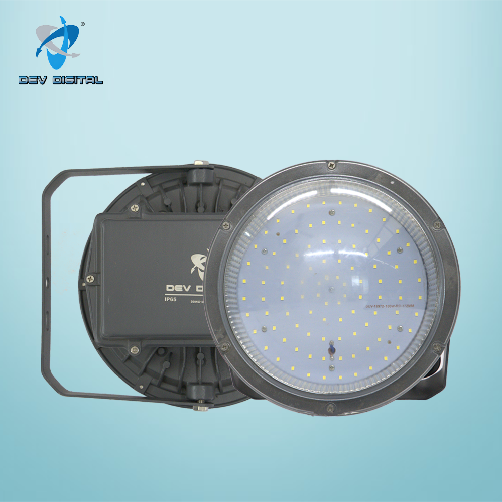 ग्रे 100W एलईडी वेल ग्लास इंडस्ट्रियल लाइट