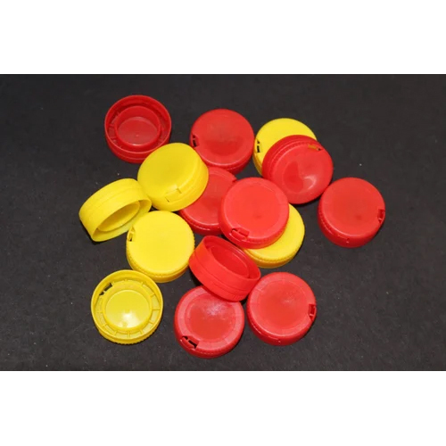 Plastic Screw Cap - 46 Mm Size | Durable Plastic, Available In Red, White, Yellow & Blue Colors