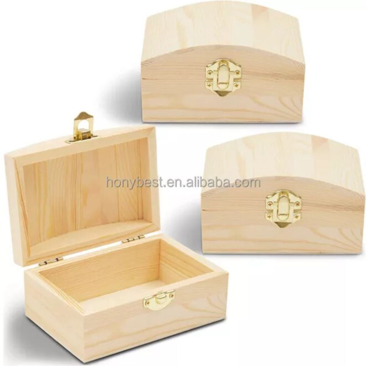 Wood Rectangular Wooden Jewelry Box
