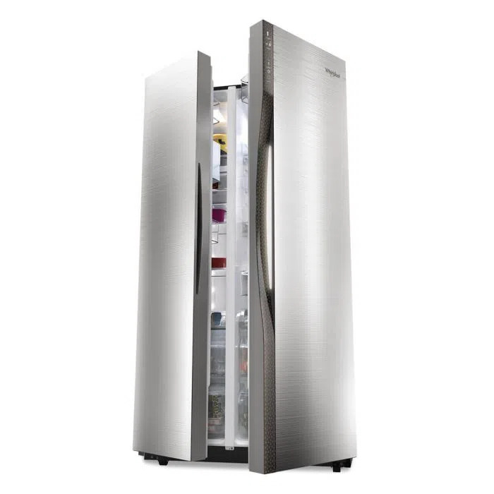 Whirlpool W Series 603 L Glass Finish Frost-free Side By Side Refrigerator