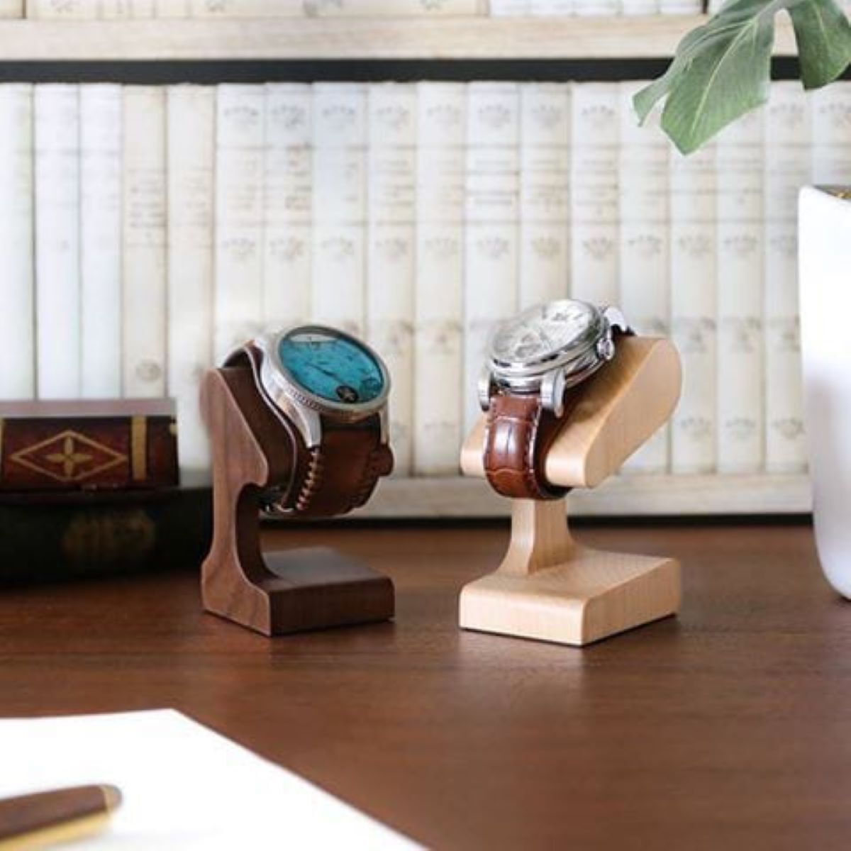 Wooden Watch Box - Wooden, Your Choice Size, Brown Color, Polished Finish | Customized Packaging, Ideal For Birthday Gift, Business Gift, Wedding Decoration, Love Theme