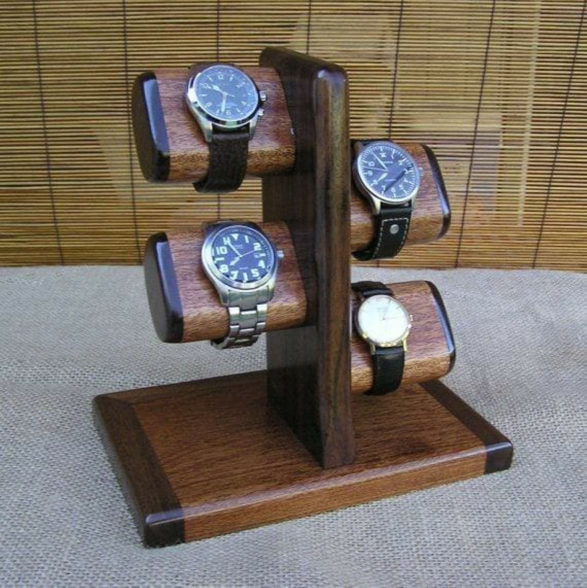 Wooden Watch Box - Wooden, Your Choice Size, Brown Color, Polished Finish | Customized Packaging, Ideal For Birthday Gift, Business Gift, Wedding Decoration, Love Theme