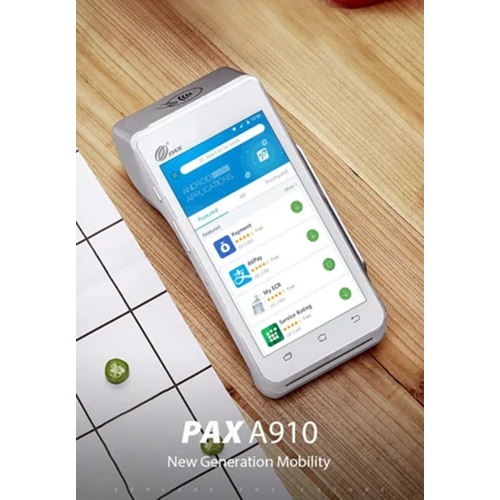 एप्स के लिए व्हाइट पैक्स ए 910 एंड्रॉइड मोबाइल पॉज़ टर्मिनल
