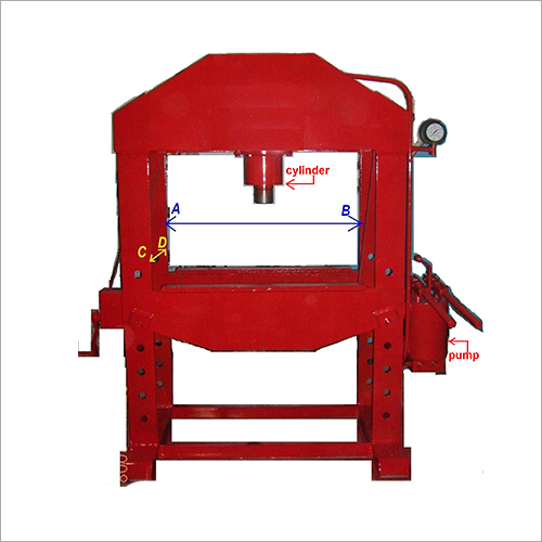 Manual Hydraulic Press - Mild Steel, Standard Size, Red Color | Hand-Operated, 200-240V Automatic PLC System, 5-100 Ton Capacity