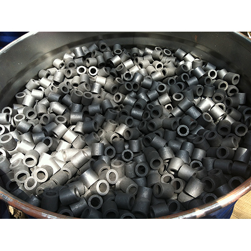 Carbon Raschig Rings - Carbon Material, Various Sizes Available | Rigid Hardness, Ideal for Separation, Absorption, and Distillation Processes