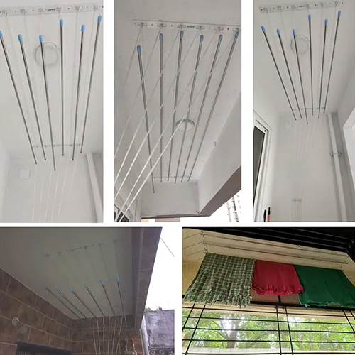 High Quality 6 Pipe Dropdown Ceiling Cloth Dryer Stand