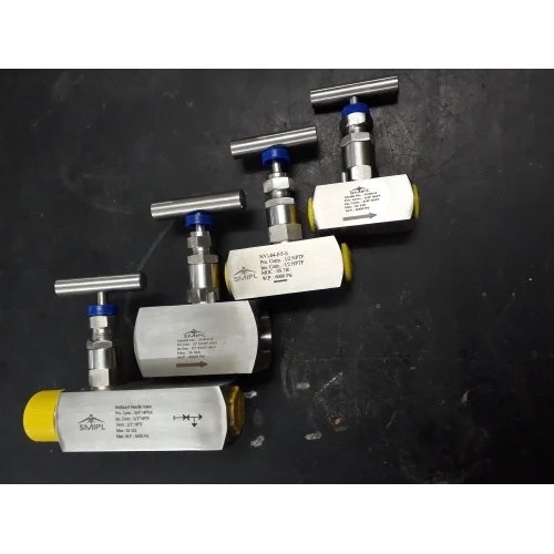 सिल्वर स्टेनलेस स्टील मल्टी पोर्ट गेज वाल्व