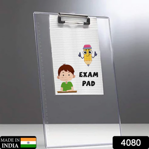 Transparent Premium Exam Pad Best For Students In All Exams Unbreakable Flexible Board With A Centimeter Measuring Side Pad For School Exam Use