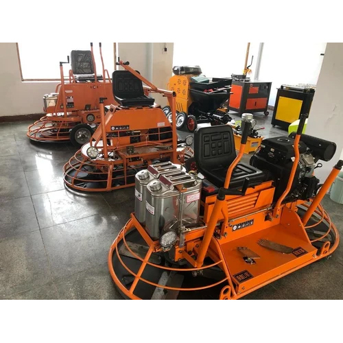 Ride On Trowel Machine - Steel Material, Orange Color | Automatic Operation, Manual Control, Industrial Use, Warranty Included