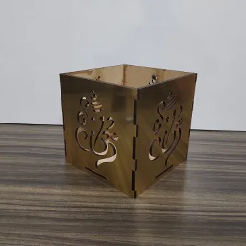 ब्राउन रॉक साल्ट टी लाइट होल्डर एमडीएफ