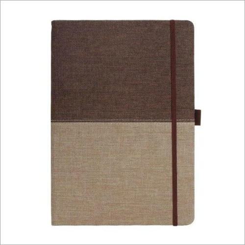 Cotton Handy Diary - B5 Size (6.9 x 9.8 cms), Brown Cotton Fabric | Sturdy Binding, Tear Resistant, 90 Smooth Writing Pages